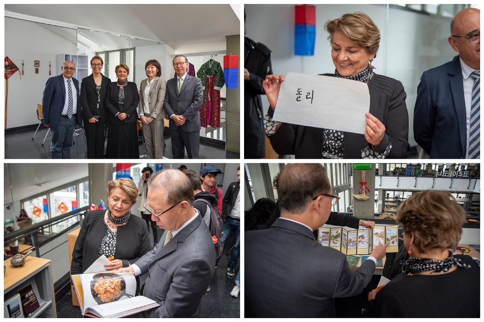 Fotografías de los asistentes a la inauguración del Korea Corner. | Jeimi Villamizar, Unimedios