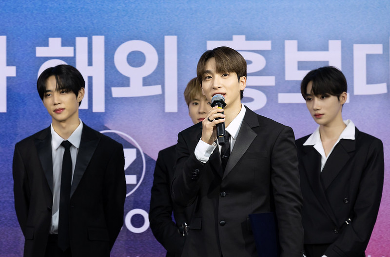 広報大使としての抱負を語るTHE BOYZのリーダー・サンヨン＝KOREA.net DB 