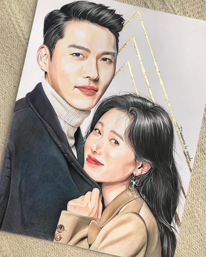 Hyun Bin et Son Ye-jin. © Compte Instagram de Charlène