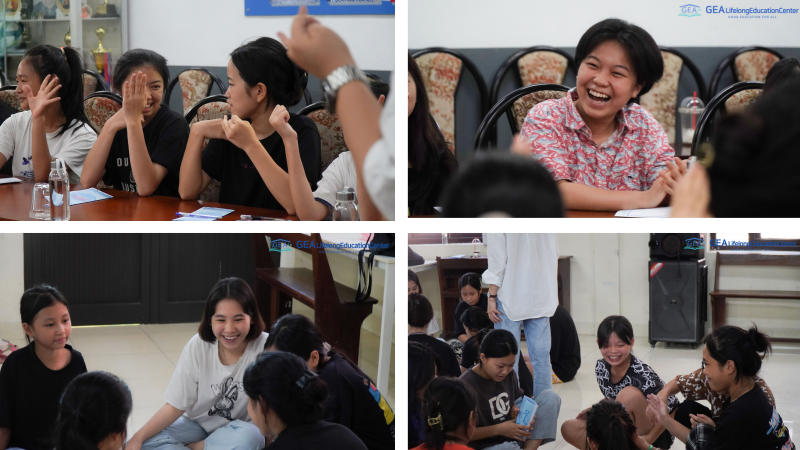 Nụ cười giòn tan của các em học sinh xuyên suốt chương trình. (Ảnh: Trung tâm GEA Lifelong Education)