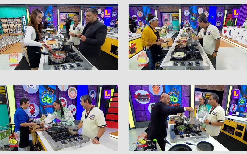 El chef coreano Hwang Jeong Tae en todo momento estuvo supervisando a los cuatro concursantes.