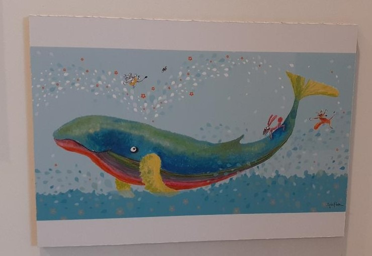 Illustration de Sylvie Park à l'exposition.