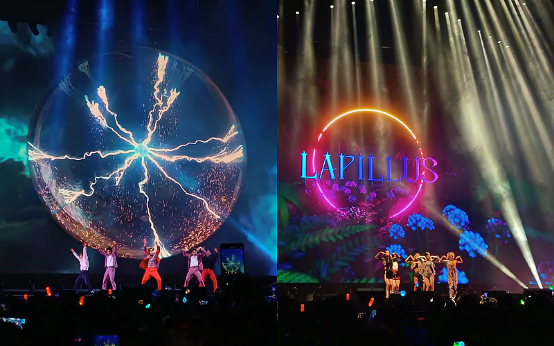 HORIZON y LAPILLUS durante sus presentaciones en el Kamp Fest CDMX