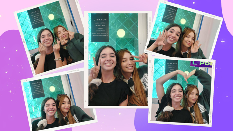  La reportera honoraria de Korea.net Karla Chávez Camargo (izquierda), entrevista a la actriz Andrea de Alba, la protagonista de 'L-Pop', la nueva serie de Disney+, que se estrenó el 27 de septiembre. | Karla Chávez Camargo