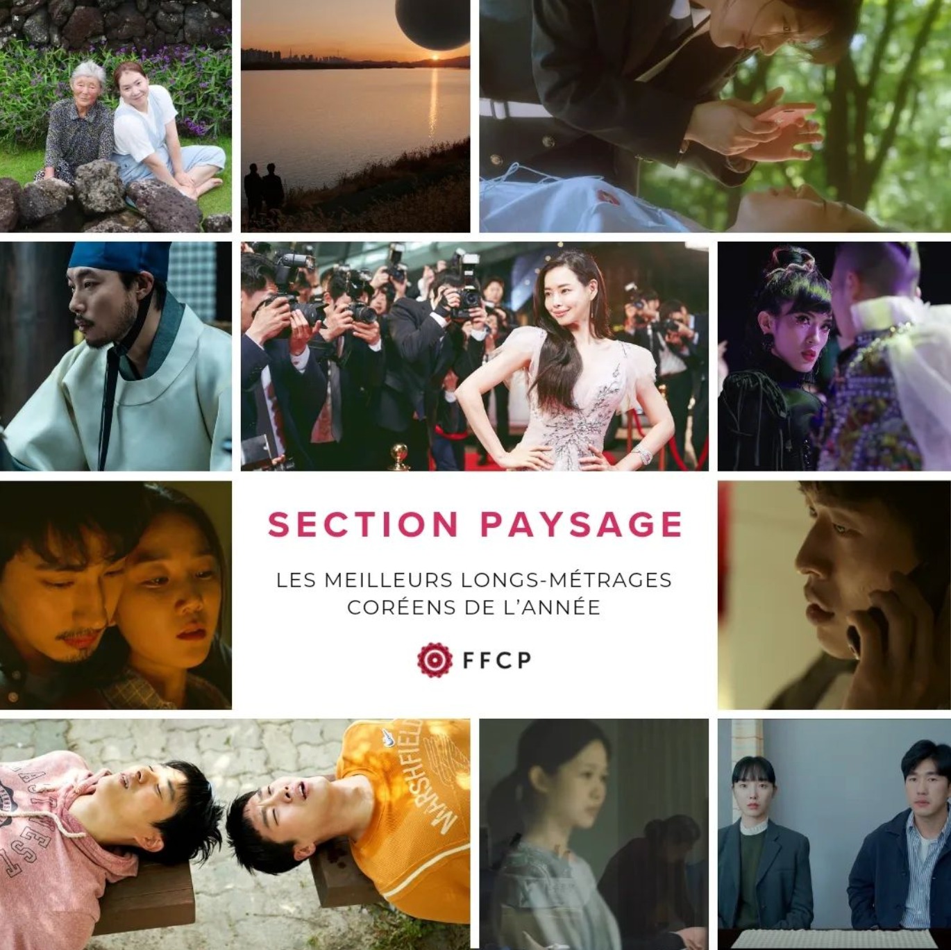 Annonce de la catégorie Paysage de la 18e édition du festival du film coréen à Paris.