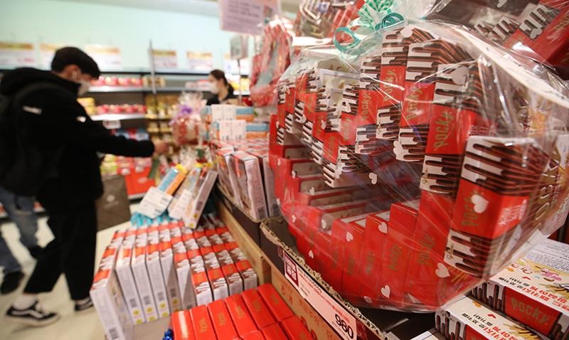 Des Pepero en vente dans un magasin sud-coréen. © Agence de presse Yonhap