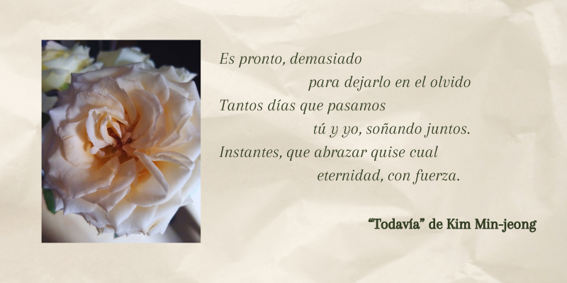 Poema sijo titulado “Todavía” de Kim Min-jeong 