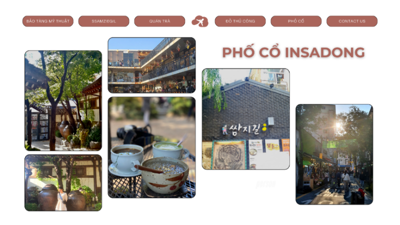 Con phố cổ Insadong đầy hoài niệm. (Ảnh: Trần Hải Anh)