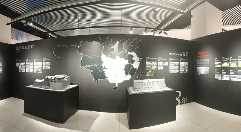 图为此次展览中展示的“大韩民国临时政府移动路线图”。韩宣网名誉记者黄小桐