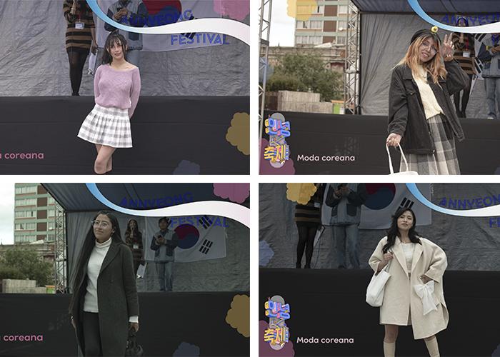 Participantes del concurso de Moda Coreana haciendo su pasarela | Embajada de Corea en Bolivia