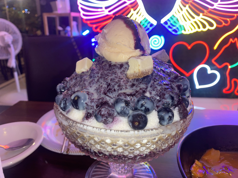 Bingsu de arándanos 