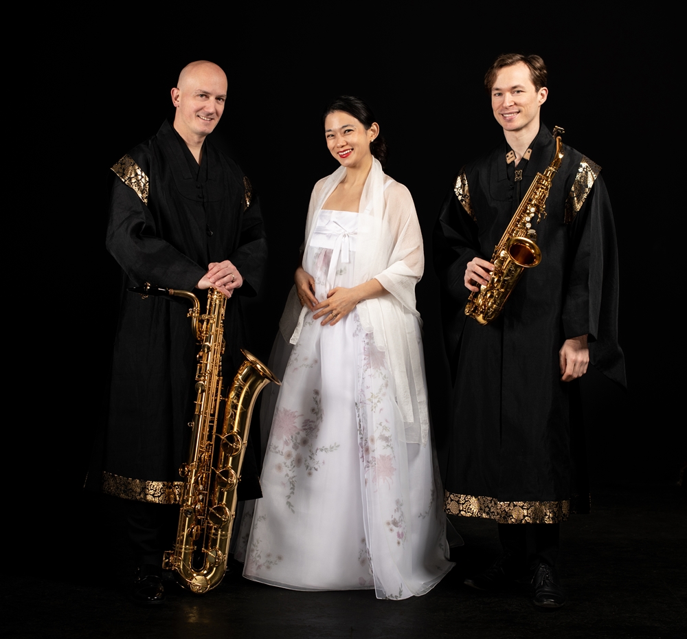 Le Moon Trio : Benjamin Chalat, Bobae Kim et Pietro Angelillo. © Bernard Delhalle, photographe