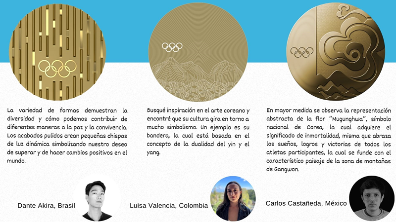 Los ganadores comparten un poco más sobre el significado detrás de los diseños de las medallas olímpicas de los Juegos Olímpicos de la Juventud de Invierno Gangwon 2024 (Gangwon 2024). | Cuenta oficial de Gangwon 2024 en Instagram 