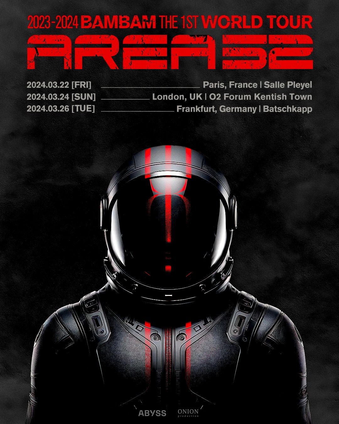 Affiche de « Area 52 », la première tournée mondiale de BamBam.
