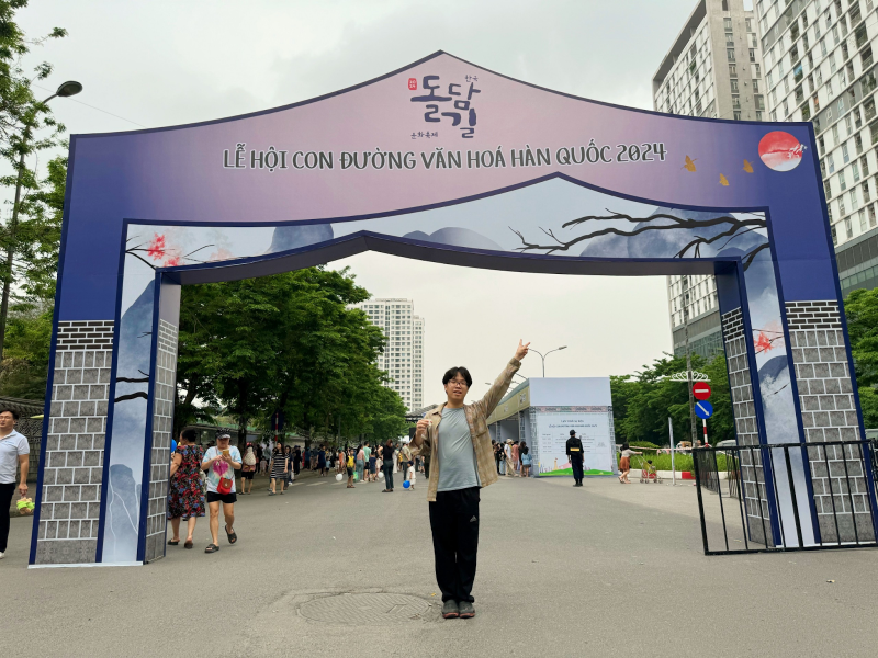 Sự kiện “Lễ hội con đường văn hóa Hàn Quốc 2024” đã diễn ra trong vòng 13/4 đến 14/4 vừa qua. (Ảnh: Hoàng Xuân Tùng) 