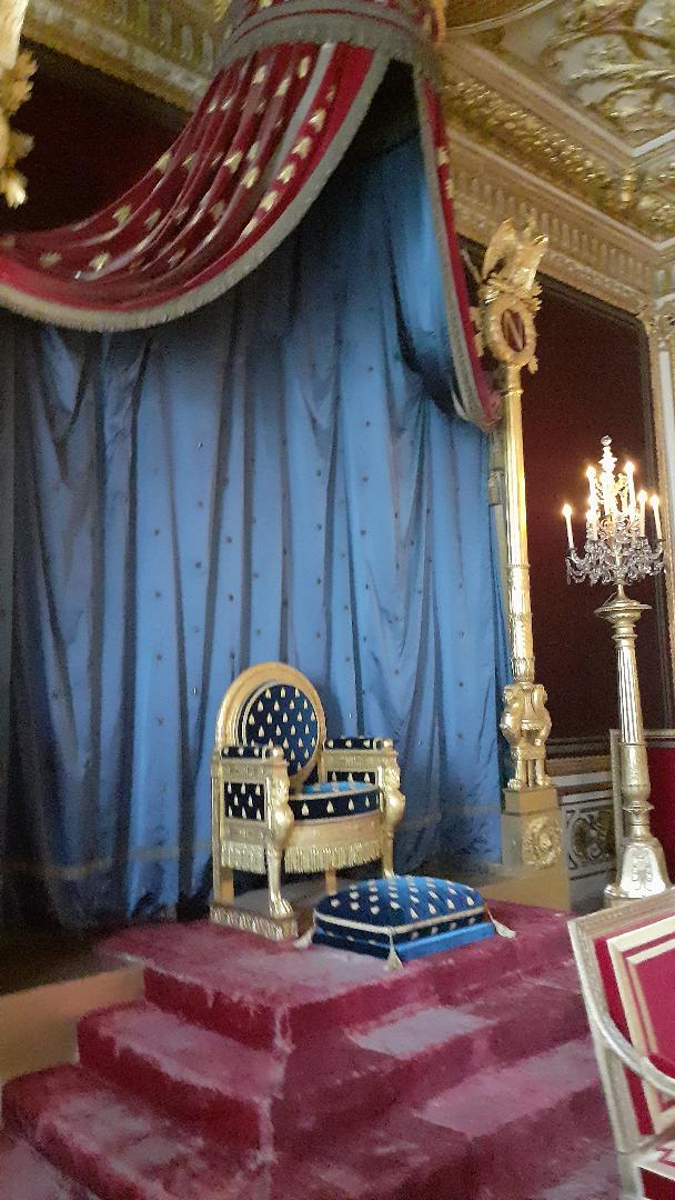 La salle du trône du Château de Fontainebleau. © Nathalie Fisz