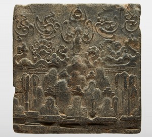 Un des huit carreaux à motifs de Oe-ri. © Musée national de Buyeo