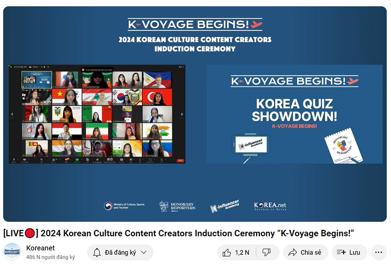 Lễ ra mắt Đại sứ quảng bá văn hóa Hàn Quốc 2024 đã được tổ chức vào ngày 30/4 vừa qua. (Ảnh: Chụp màn hình từ kênh YouTube chính thức của Korea.net)