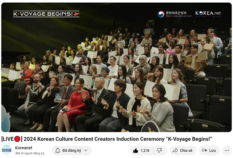 Chương trình Phóng viên danh dự Korea.net và K-influencer quy tụ các nhà sáng tạo nội dung đến từ nhiều quốc gia trên thế giới. (Ảnh: Chụp màn hình từ kênh YouTube chính thức của Korea.net)