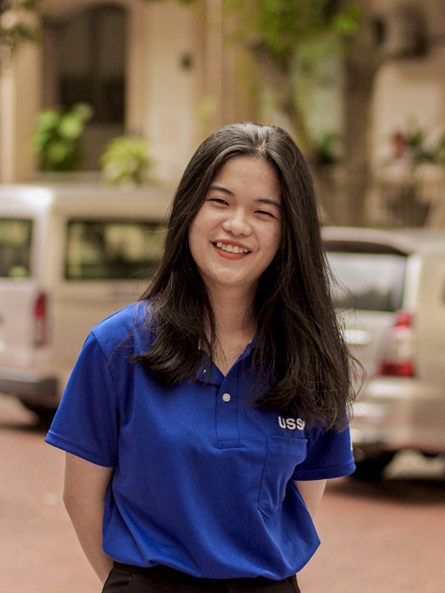 Bạn Võ Thị Tiểu Mẫn - chủ nhiệm đề tài cho biết nhóm quyết định tham gia cuộc thi để thử thách bản thân và cùng tạo nên những kỷ niệm đẹp. (Ảnh: Võ Thị Tiểu Mẫn)