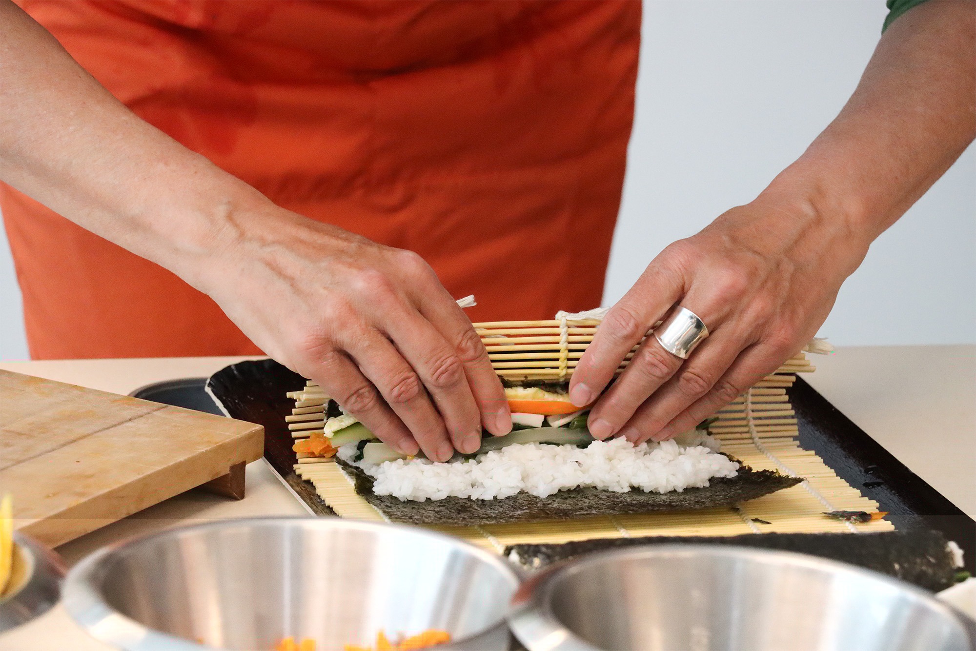 Ateliers de cuisine coréenne durant la Semaine de la Corée de Dijon. © Cité internationale de la gastronomie et du vin