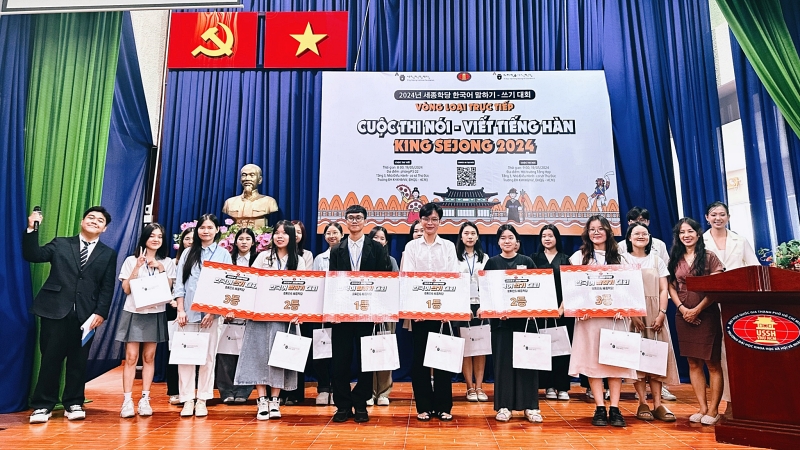 Vào ngày 19/05/2024 vừa qua, Học viện King Sejong Hồ Chí Minh 6 đã tổ chức thành công vòng loại “Cuộc thi Nói - Viết tiếng Hàn King Sejong năm 2024”. (Ảnh: Trung tâm Học viện King Sejong Hồ Chí Minh 6)