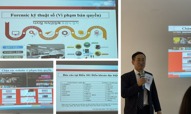 Những biện pháp mà văn phòng đại diện của KCOPA tại Việt Nam phối hợp cùng các cơ quan chức năng Việt Nam nhằm giải quyết các vấn đề liên quan đến bản quyền và vi phạm bản quyền. (Ảnh: Trần Khánh Huyền) 