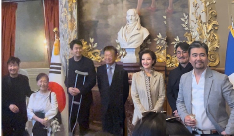 Alex Kim (tenor), Gina Lee (metteuse en scène), Hong Seokwon (directeur d’orchestre), Young Jo Lee (soprano), Jung nan Yoon, Young Kwon (basse) et Byung Woo Kong (baryton). ©️ Nicole Bergeaud