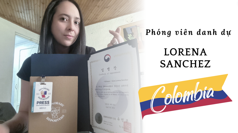 Phóng viên danh dự Lorena Sanchez đến từ Colombia. (Ảnh: Lorena Sanchez, Biên tập: Nguyễn Phương Anh)