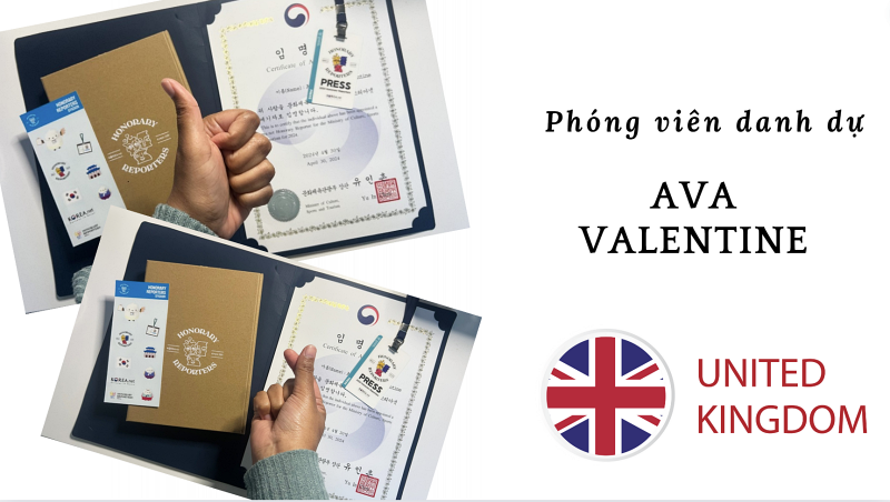 Phóng viên danh dự Ava Valentine đến từ Vương quốc Anh. (Ảnh: Ava Valentine, Biên tập: Nguyễn Phương Anh)