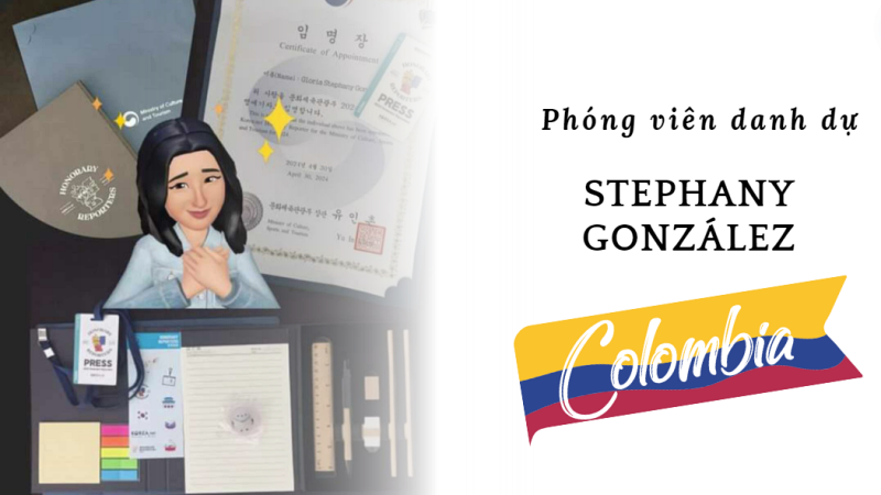 Phóng viên danh dự Stephany González đến từ Colombia. (Ảnh: Stephany González, Biên tập: Nguyễn Phương Anh)