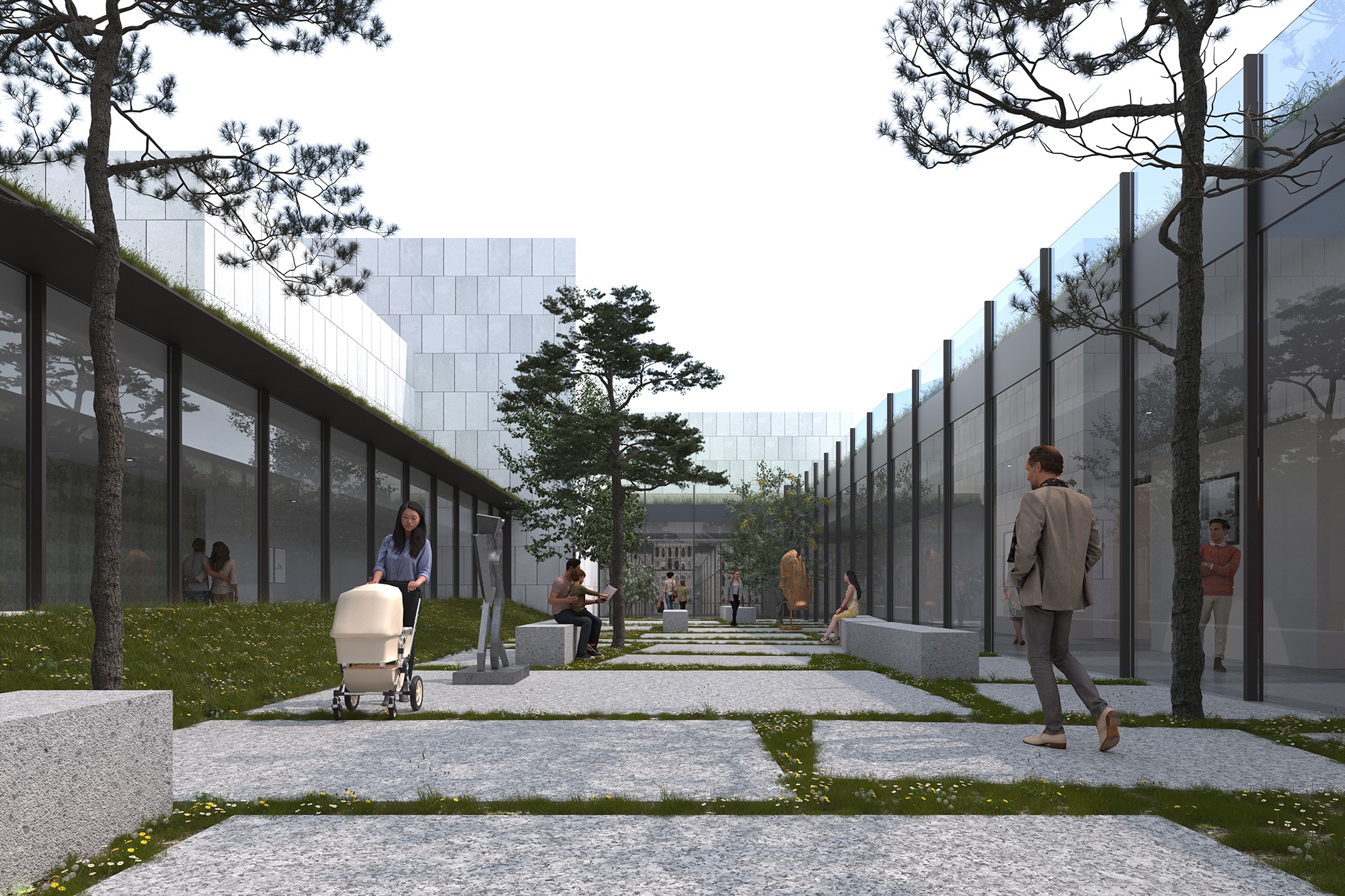Perspective 3D du musée. © Atelier Metaa