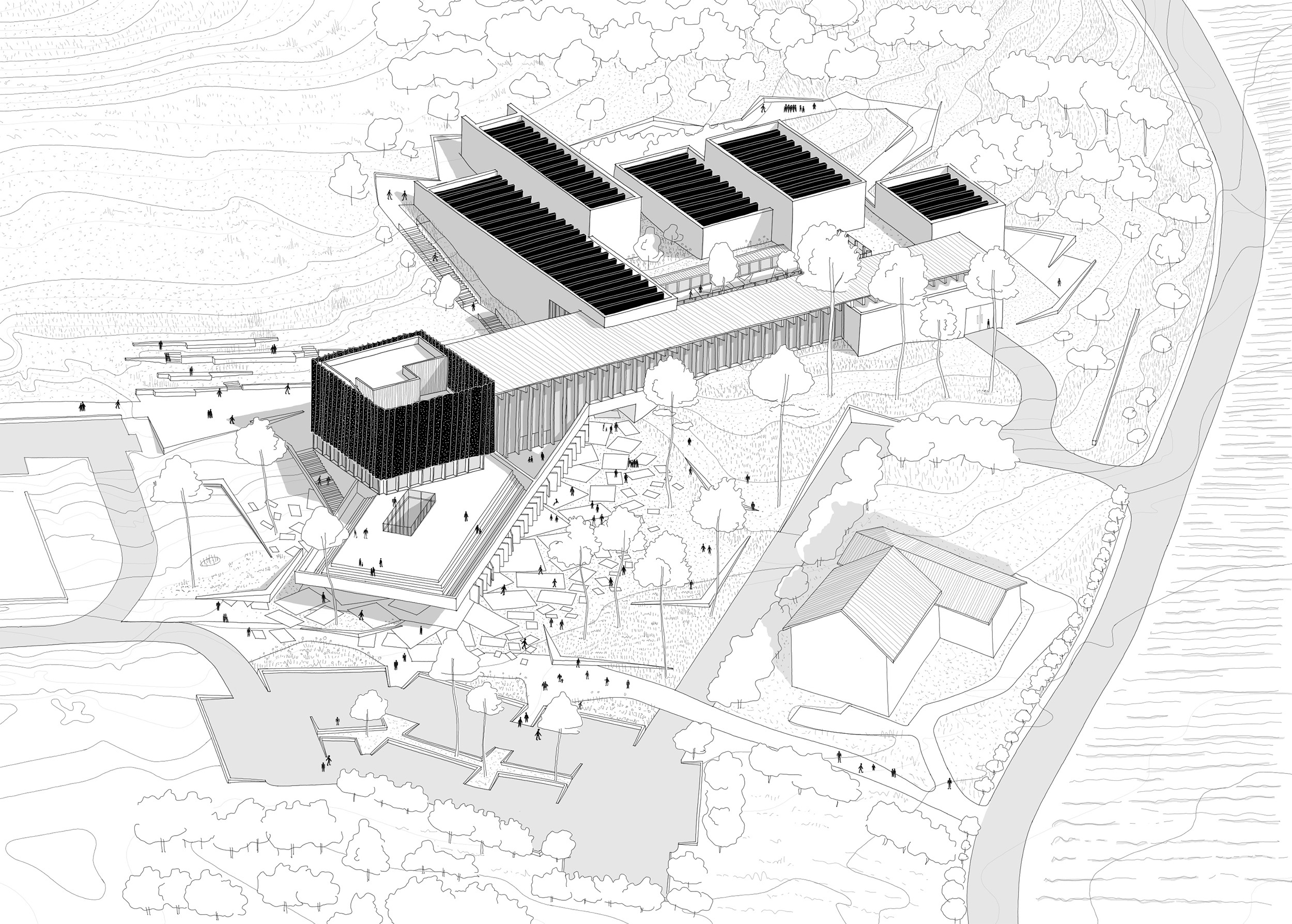 Dessin du musée. © Atelier Metaa