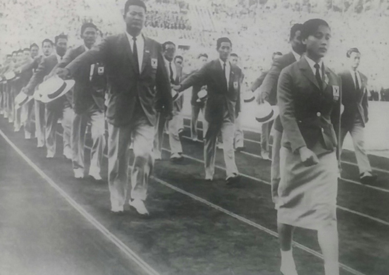 Los atletas coreanos desfilan en la ceremonia de apertura de los Juegos Olímpicos de Roma en 1960. | Comité Deportivo y Olímpico de Corea 