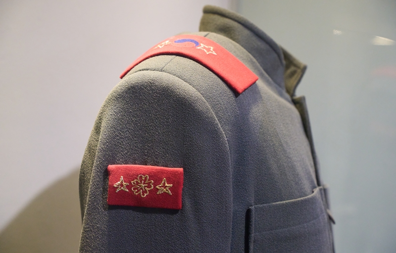 群山3·1运动百年纪念馆中展出的独立军军服。韩宣网名誉记者徐傲 摄