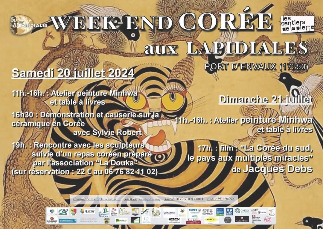 Le programme du week-end festif dédié à la Corée, aux Lapidiales fin juillet 2024. © Lapidiales