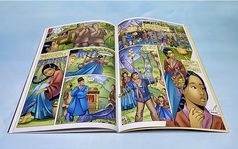 La foto muestra algunos de los diálogos del libro 'Pigling: A cinderella story. 