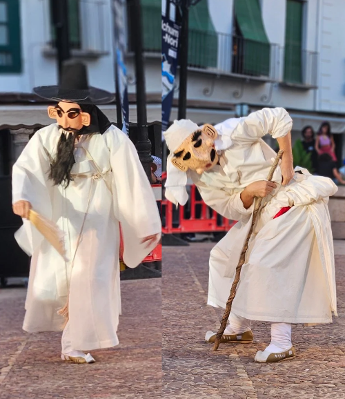 El viejo y La vieja, personajes del 'Talchum-nori' | María Carmen Sánchez 