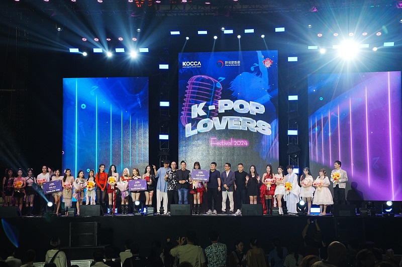 Cuộc thi “K-pop Lovers Festival 2024 “đã chính thức khép lại sau đêm chung kết tại Hà Nội vào tháng 8/2024. (Ảnh: Trang Facebook chính thức của Cơ quan Nội dung sáng tạo Hàn Quốc)