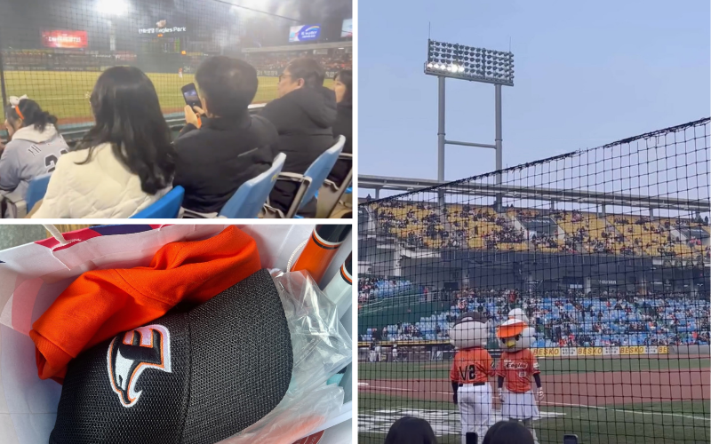 Fan-Utensilien und gute Stimmung bei den Hanwha Eagles. ⓒ Guthmann Manuel und Lee Ga-Yeong