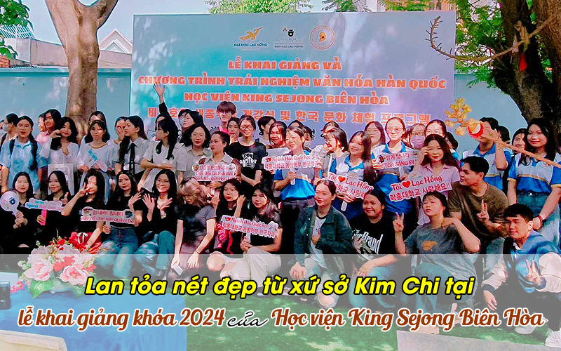 Lễ khai giảng khóa 2024 và trải nghiệm văn hóa Hàn Quốc tại Học viện King Sejong Biên Hòa không chỉ là dịp bồi đắp thêm tình yêu đối với tiếng Hàn của các bạn trẻ sinh sống tại thành phố này, mà đây còn là cơ hội thể hiện niềm đam mê tích cực trước sự bùng nổ của làn sóng Hallyu nói chung ở Việt Nam. (Ảnh: Vũ Đỗ Hải Hà)
