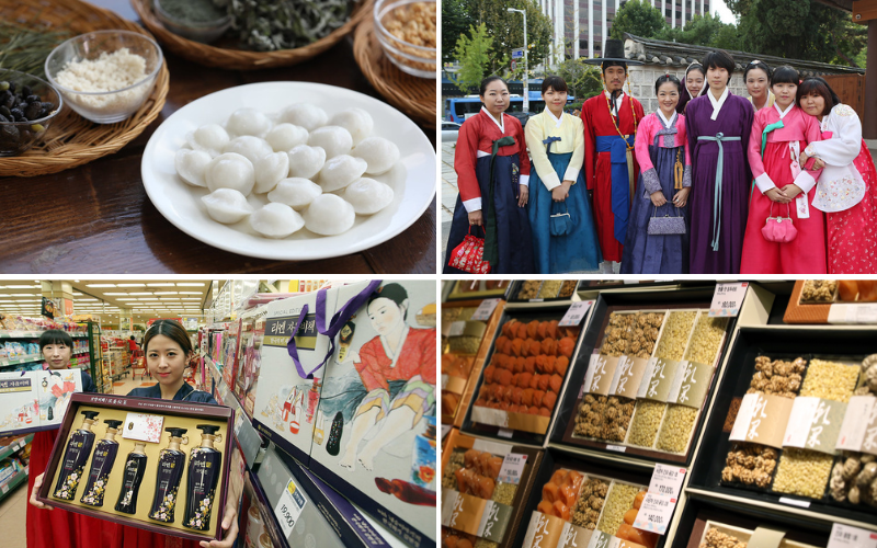 Chuseok in Korea mit Geschenken und Essen ⓒ Flickr-Account von Korea.net