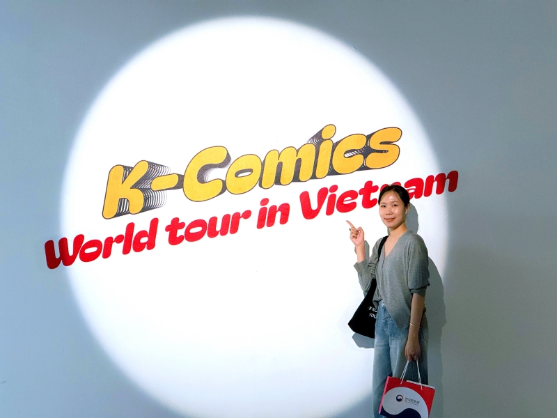 Triển lãm webtoon Hàn Quốc “K-Comics World Tour” đang diễn ra tại Trung tâm Nghệ thuật Đương đại Vincom từ ngày 7 đến 22 tháng 9. (Ảnh: Trần Hải Anh, Đặng Xuân Dương)