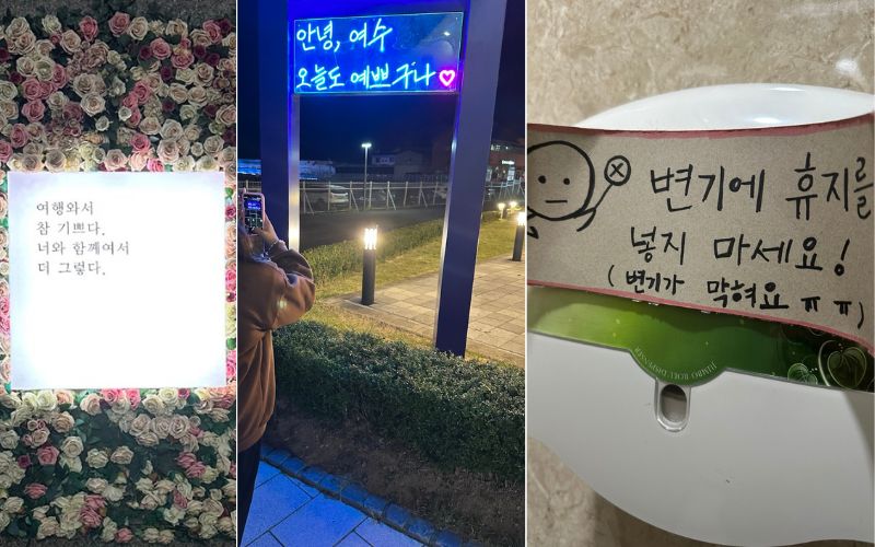 In Korea ist Hangeul an Fotospots, Neonlichtern und handschriftlichen Notizen überall präsent.