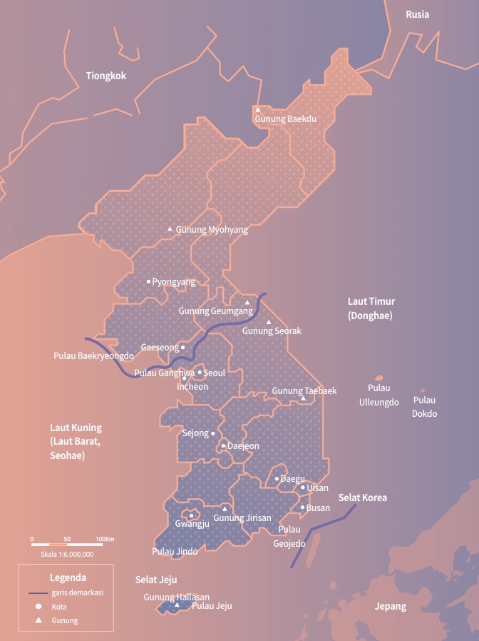 Located at the center of Northeast Asia, the Korean Peninsula neighbors China, Russia, and Japan