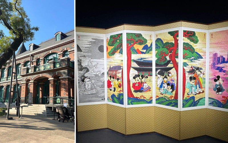 Mickey Mouse und seine Freunde zogen für eine Ausstellung in die Dondeokjeon-Halle des Deoksugung-Palasts ein. 