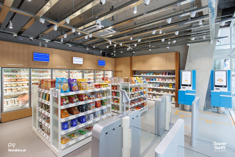 ソウル江南駅の近くにあるＡＩ無人店舗、「スーパースイフト」