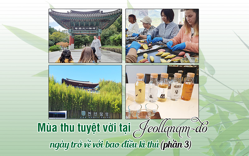 Các kiến thức văn hóa thú vị mình đã tiếp nhận được tại 2 huyện Haenam-gun và Damyang-gun thực sự khiến chuyến hành trình du lịch mùa thu 2024 đến tỉnh Jeollanam-do thêm tuyệt diệu, thông qua việc chiêm nghiệm, học hỏi những điều mới mẻ, độc đáo. (Ảnh: Vũ Đỗ Hải Hà)