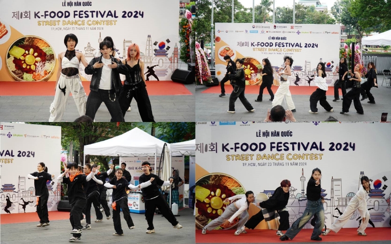 Mãn nhãn với những phần trình diễn trong Cuộc thi Street Dance đến từ các đội thi đại diện các trường Đại học, Cao đẳng. (Ảnh: Lê Thị Yến)