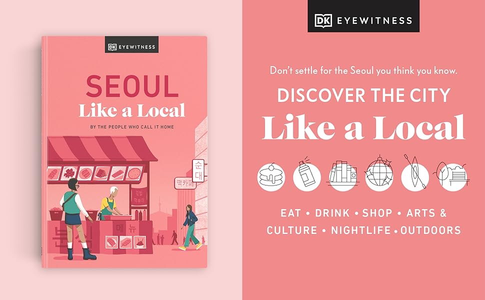 Seoul like a local: by the people who call it home' es una guía de viajes que cuenta con 192 páginas. Fue publicada el 24 de octubre del 2023 por la editorial DK.